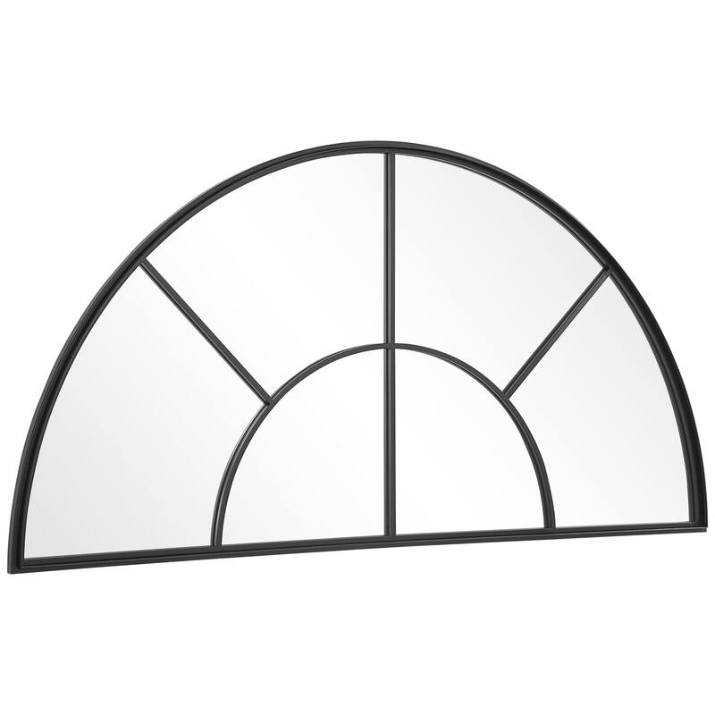 Uttermost 09733 Rousseau 60" W x 30" H Arched Framed Bathroom Mirror