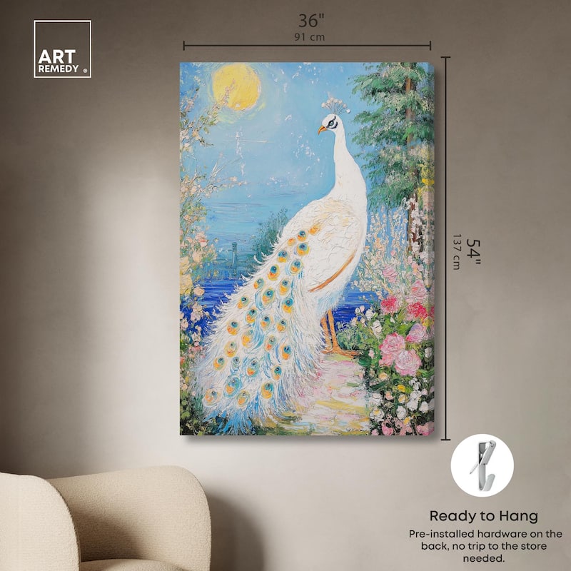 Peacock in Paradise Canvas by Art Remedy, Gallery Wrapped