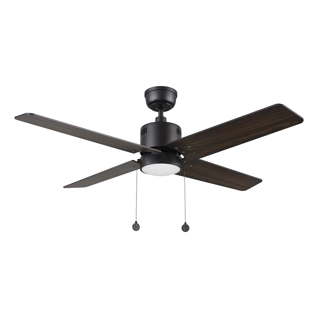 CARRO Aurora 52" 4-Blade Ceiling Fan with LED Light and Pull Chian-Downrod