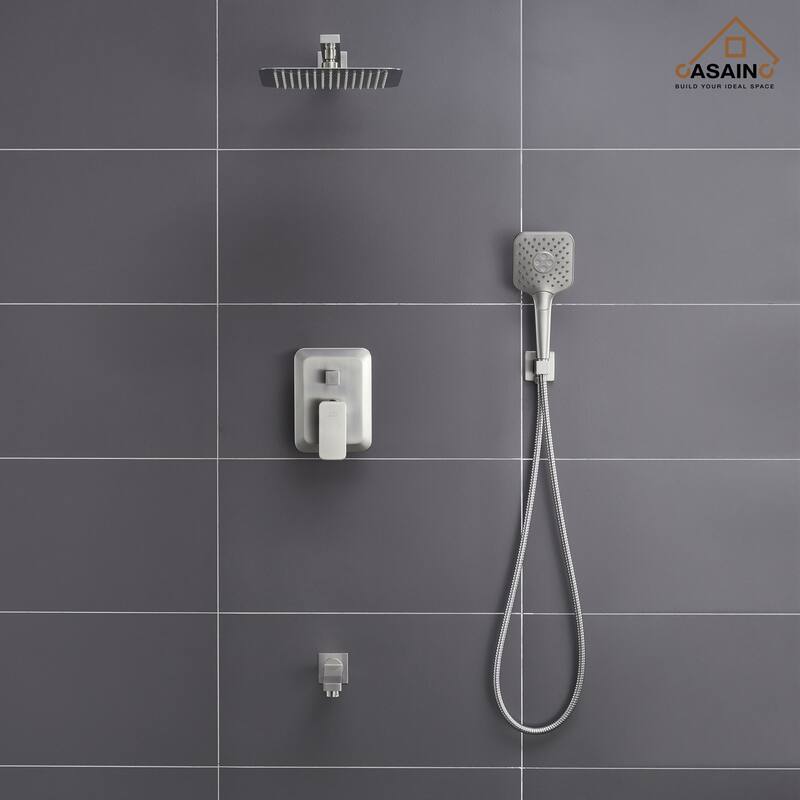 Wall-mounted rain shower faucet with pressure balanced valve