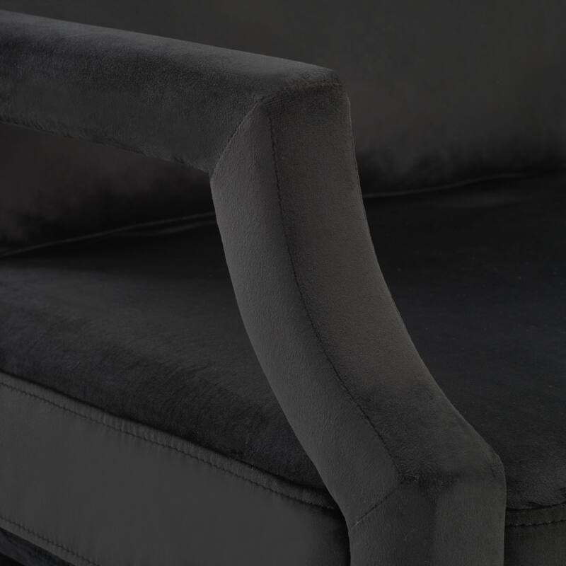 SAFAVIEH Genoa Upholstered Velvet Arm Chair - 25.8" W x 29.1" L x 35" H