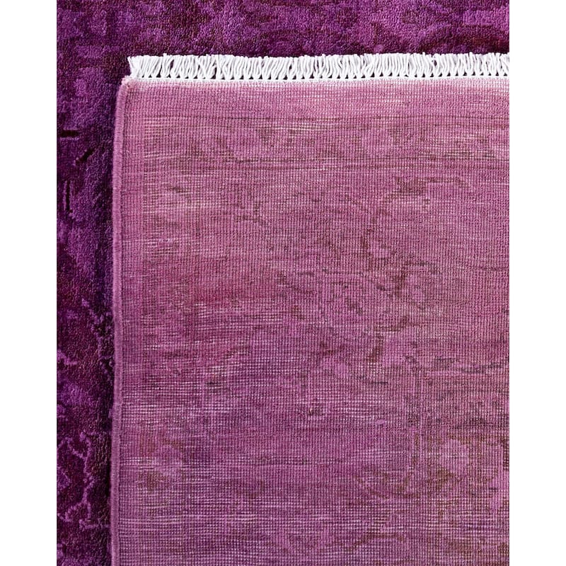 Contemporary Overdyed Wool Hand Knotted Area Rug - 5' 1" x 7' 8"