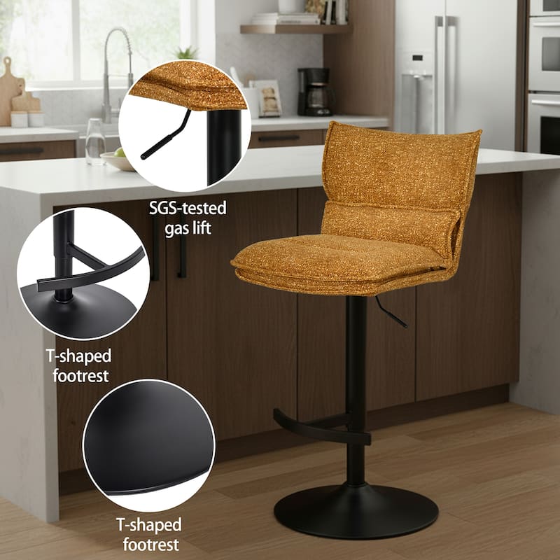 Swivel Adjustable Height with Armless Bar Stools