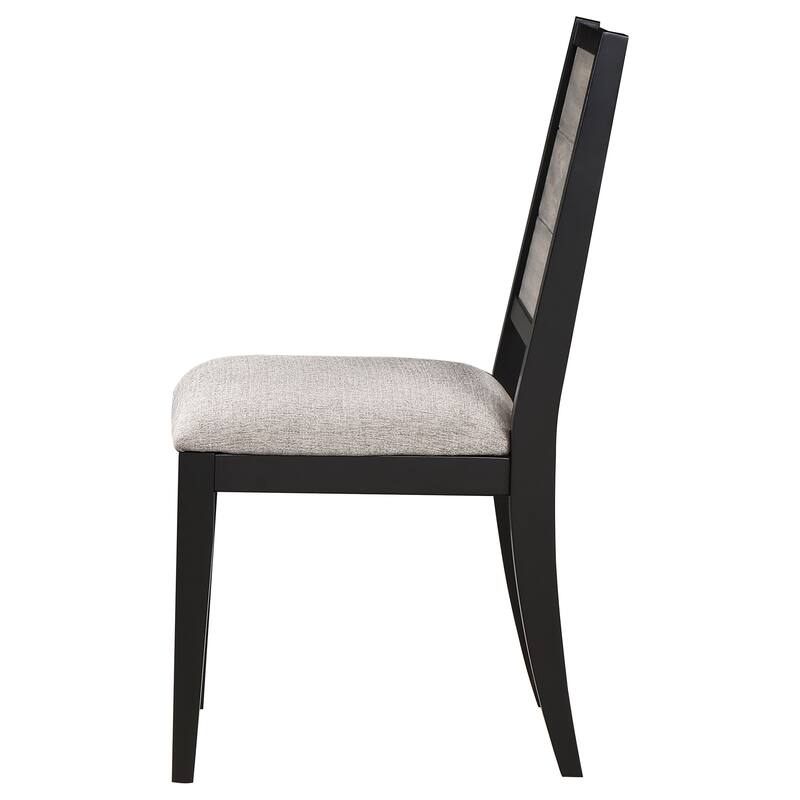 Elodie Grey and Black Wood Dining Side Chair (Set of 2)