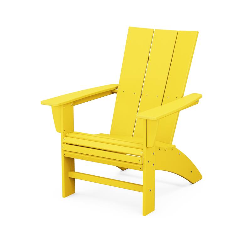 POLYWOOD Modern Curveback Adirondack Chair - Lemon