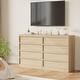 preview thumbnail 4 of 5, 30" 3 Drawer Nightstand, Modern Bedside Table with Storage, Natural Oak