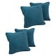 preview thumbnail 13 of 19, Blazing Needles 18-Inch Microsuede Throw Pillows (Set of 4) Teal