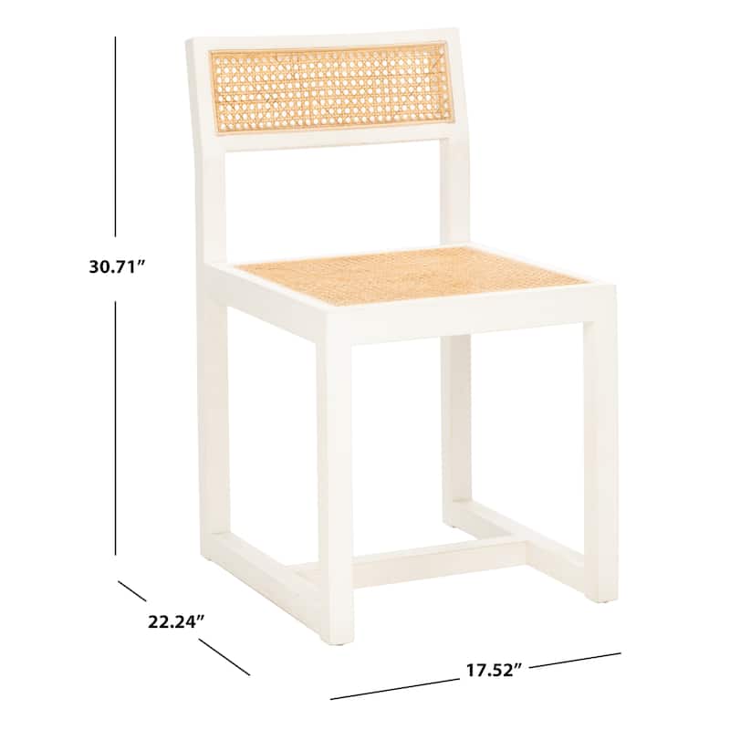 SAFAVIEH Yvonne Cane Dining Chair - 22.2" x 17.5" x 30.7" - 22Wx18Dx31H