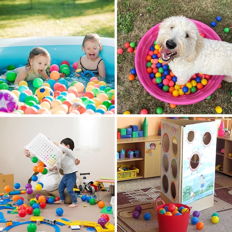 Ball Pit Balls 500 Count for Kids, Colorful Phthalate Free BPA Free Baby Toddler Play Balls for Kids Toddlers - Blue