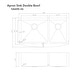 preview thumbnail 11 of 9, ZLINE 36" Courchevel Farmhouse Apron Mount Double Bowl Scratch Resistant Stainless Steel Kitchen Sink with Bottom Grid