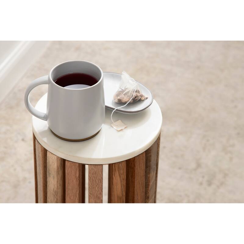 Kate and Laurel Paynter Marble Drink Table