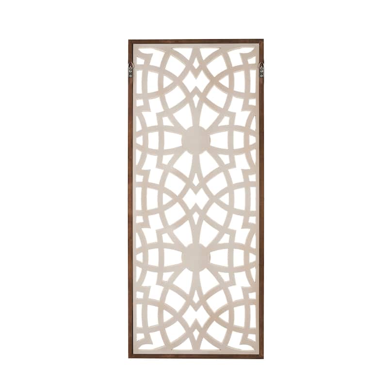 Madison Park Damask Wood Panel Two-tone Geometric Wall Decor