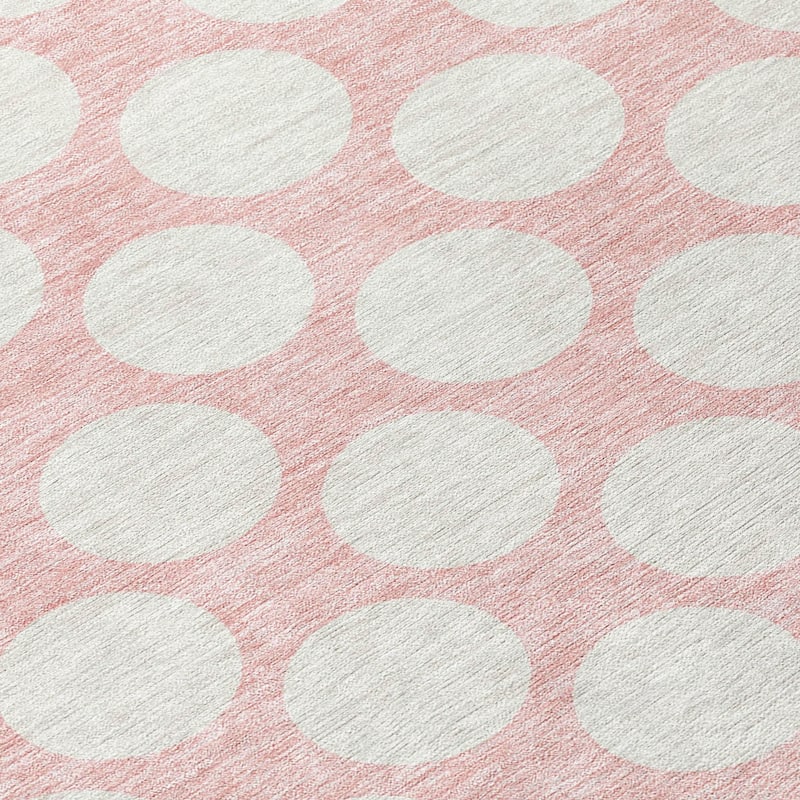 Machine Washable Indoor/ Outdoor Chantille Modern Dots Rug