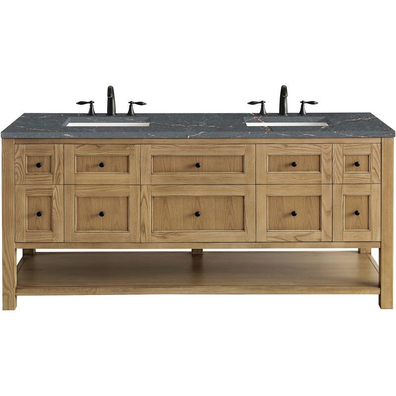 James Martin Vanities 330-V72-FPBL Breckenridge 72" Free Standing - Light Natural Oak