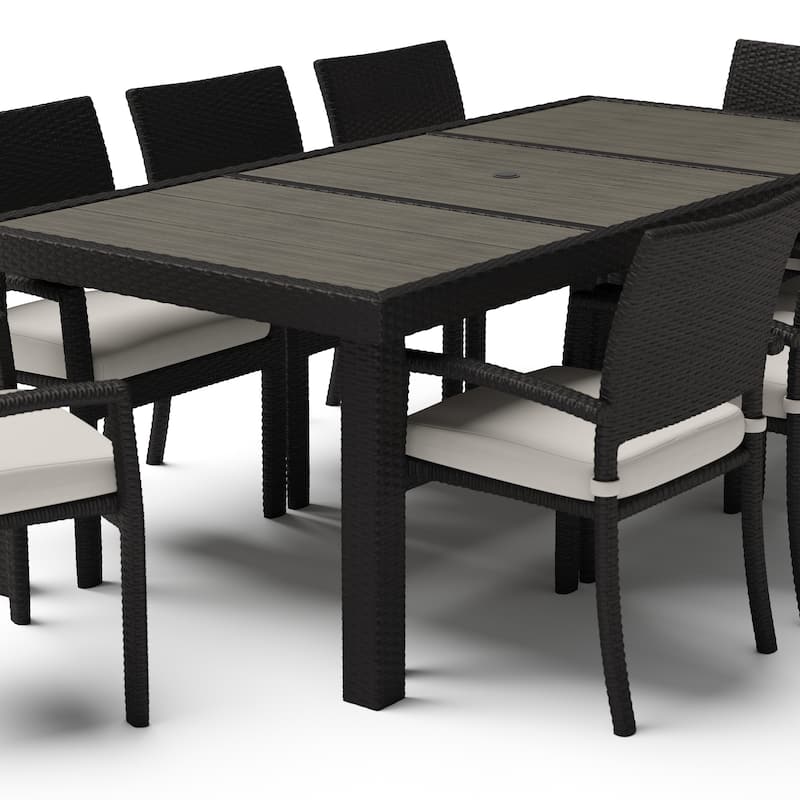 Portofino Comfort 9 Piece Sunbrella Outdoor Patio Dining Set