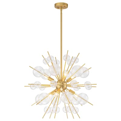 Modern Bubble Sputnik Sphere Glass Chandelier in Gold - 25.60 in. W x 22.64 in. H x 25.60 in. D