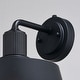 preview thumbnail 10 of 11, VAXCEL Hammond 1-Light Matte Black and White Dusk to Dawn Sensor Industrial Outdoor Wall Sconce, Durable Steel Shade, LED
