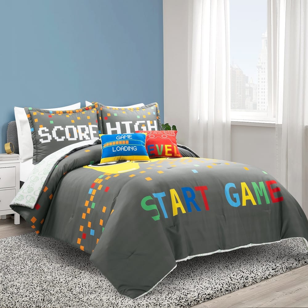 Lush Decor Video Games Reversible Oversized Comforter Set