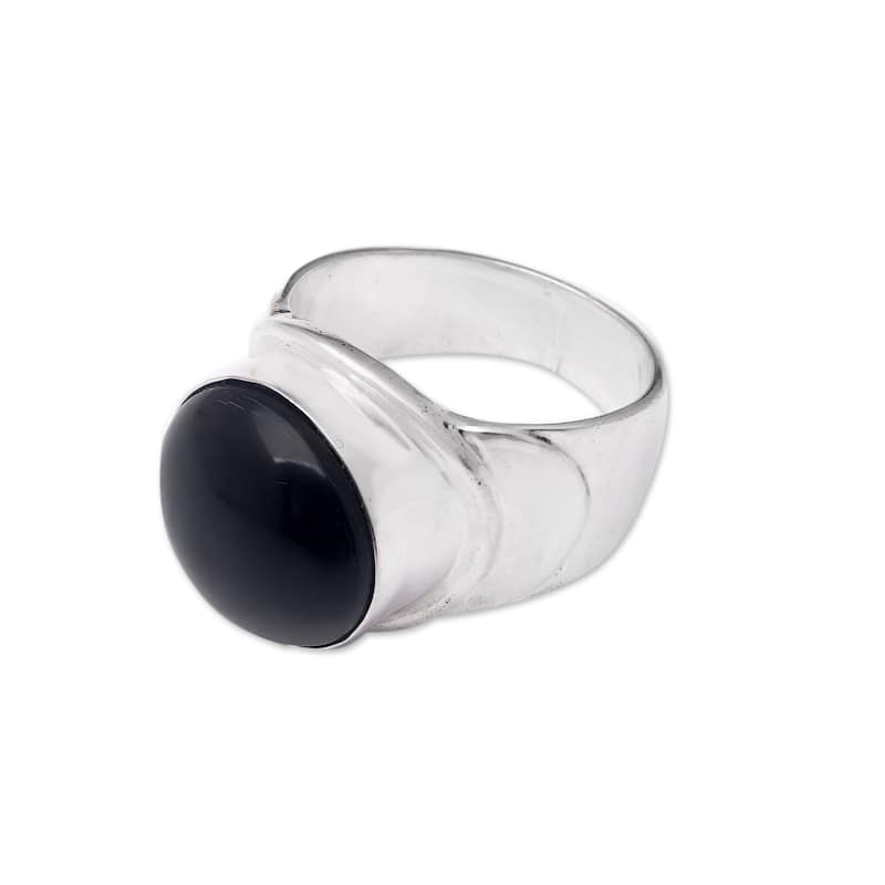 Novica Handmade Dark Gala Sterling Silver Cocktail Ring