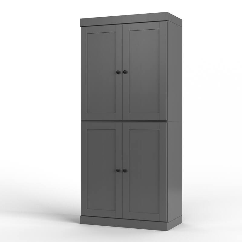 Palace Imports 100% Solid Wood 32" Bathroom Storage Cabinet with Shaker Doors and Adjustable Shelves