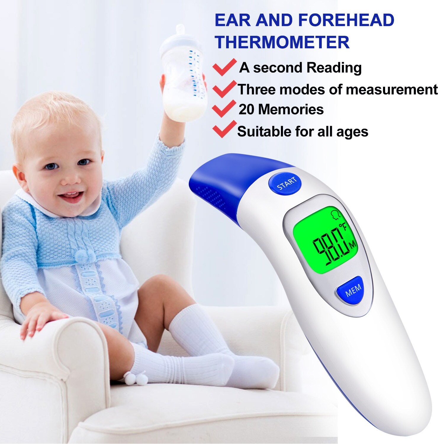 health ear and forehead thermometer