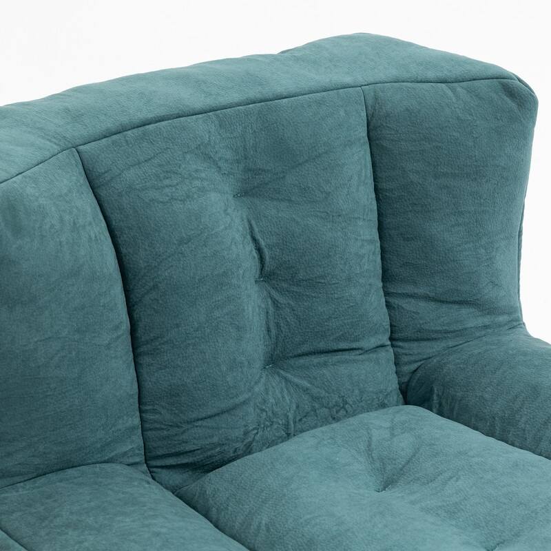 Fluffy Bean Bag Beanbag Chair with Memory Foam and Footrest