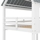 preview thumbnail 6 of 7, Low Twin over Twin Bunk Beds with Roof and Fence-Shaped Guardrail - Safe and Stylish