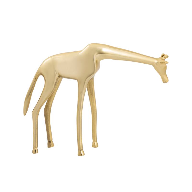 Elk Home Brass Giraffe Polished Brass Metal Sculpture
