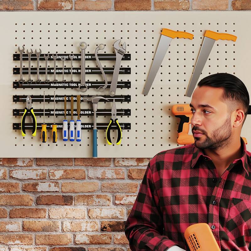 Gymax 18'' Magnetic Tool Holder Strip w/ Mounting Screws Space-Saving