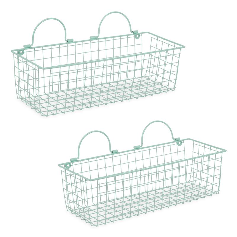 DII Wire Wall Basket(Set of 2) Grey - Medium - Aqua