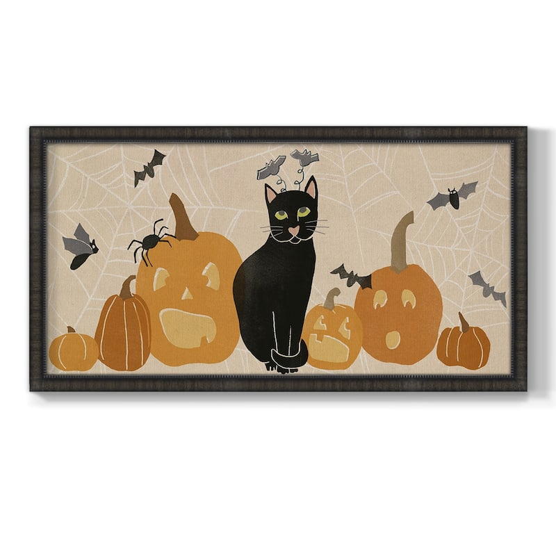 Pumpkin Patch Cats Collection D Premium Framed Canvas- Ready to Hang