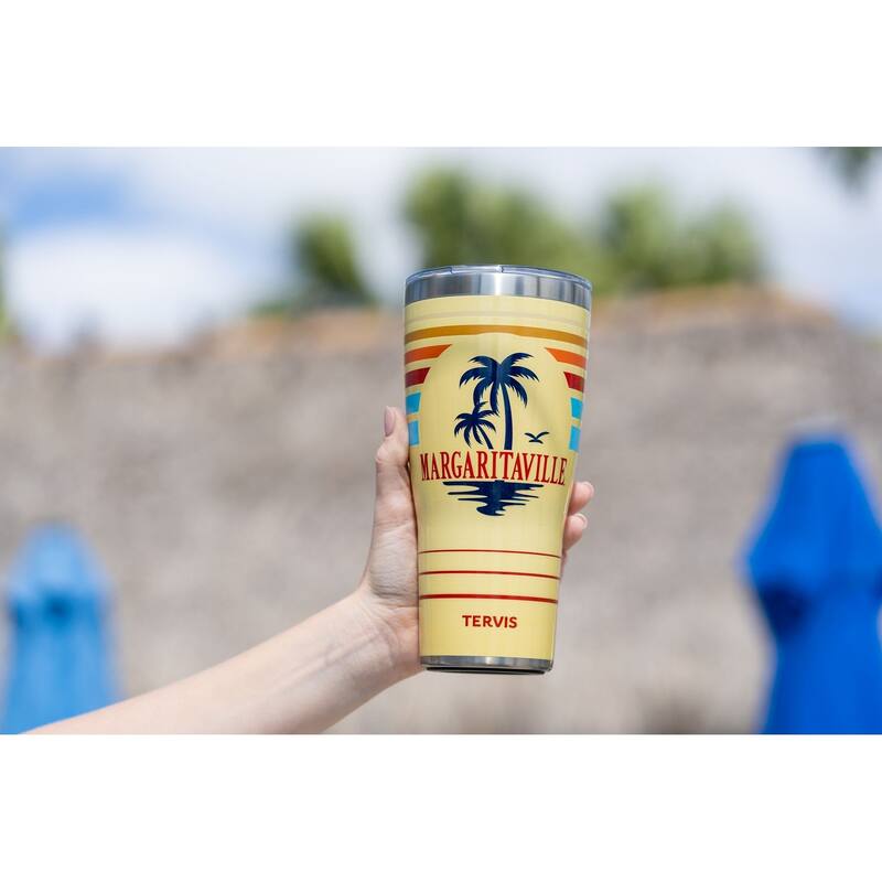Tervis Traveler Margaritaville Gotta Go Palm Triple Walled Insulated Travel Tumbler, Stainless Steel