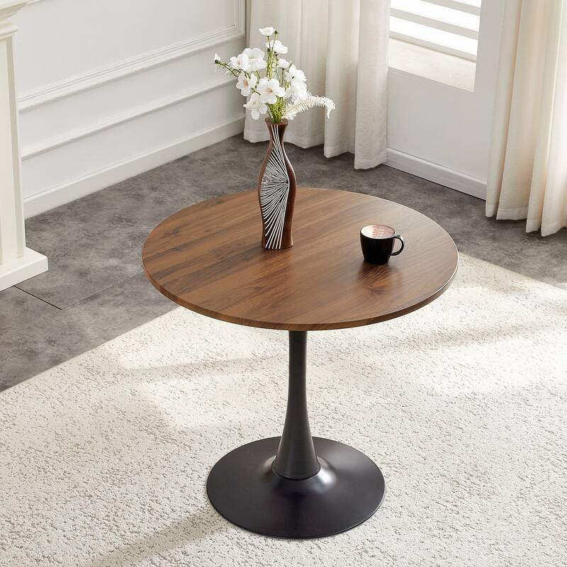 Kitchen Table with Thickened Tabletop, Round Tulip Dining Table, Bistro Table Circle Table Coffee Table