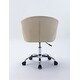 preview thumbnail 10 of 8, Modern Swivel Office Chair with Casters, Adjustable Lift Height, Ivory