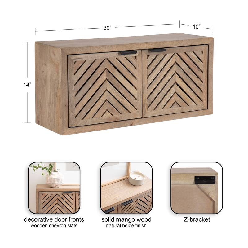 Kate and Laurel Mezzeta Decorative Wood Wall Cabinet