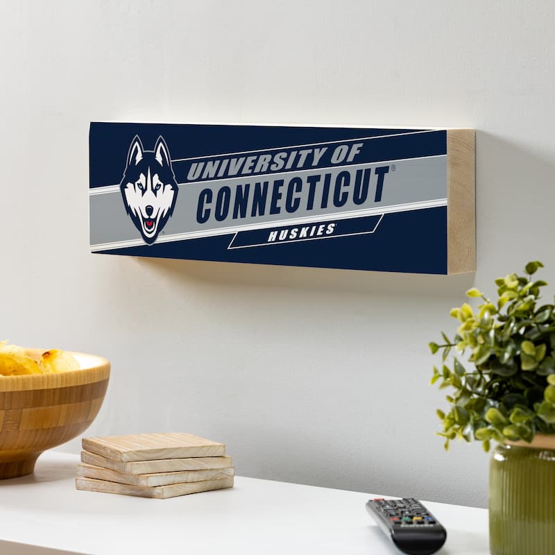 University of Connecticut Wooden Tabletop Mantel Shelf Sign