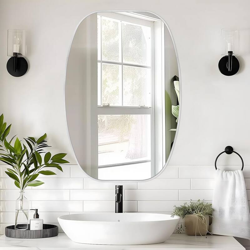 2 Pack Oval Mirror Vanity Decorative Wall Mirror