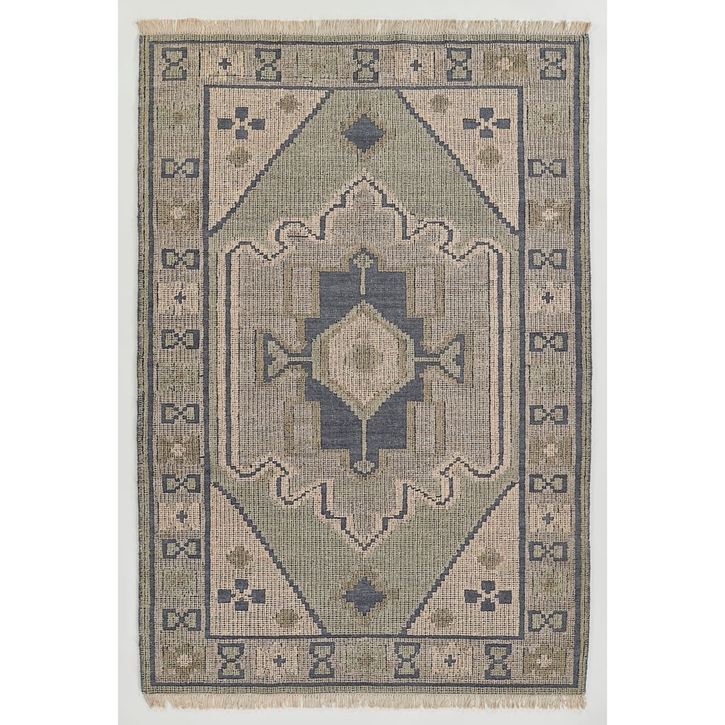 Momeni Bristol Hand Woven Wool and Cotton Medallion Area Rug