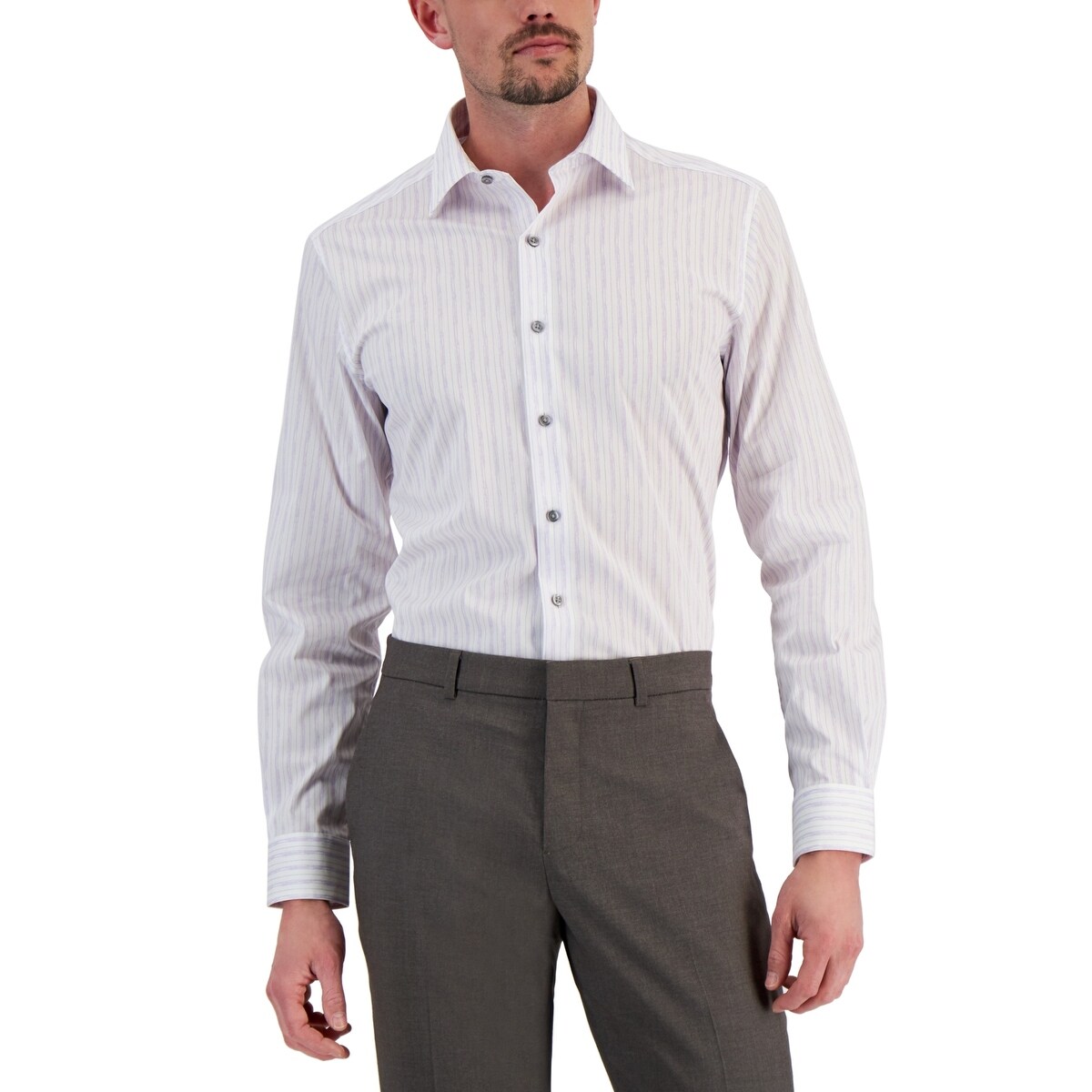 alfani athletic fit dress shirts Alfatech by Alfani Mens Regular Fit Dress Shirts, Size Large – Vanessa Jane main image 1