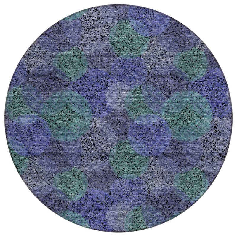 Machine Washable Indoor/ Outdoor Boho Sphere Chantille Rug