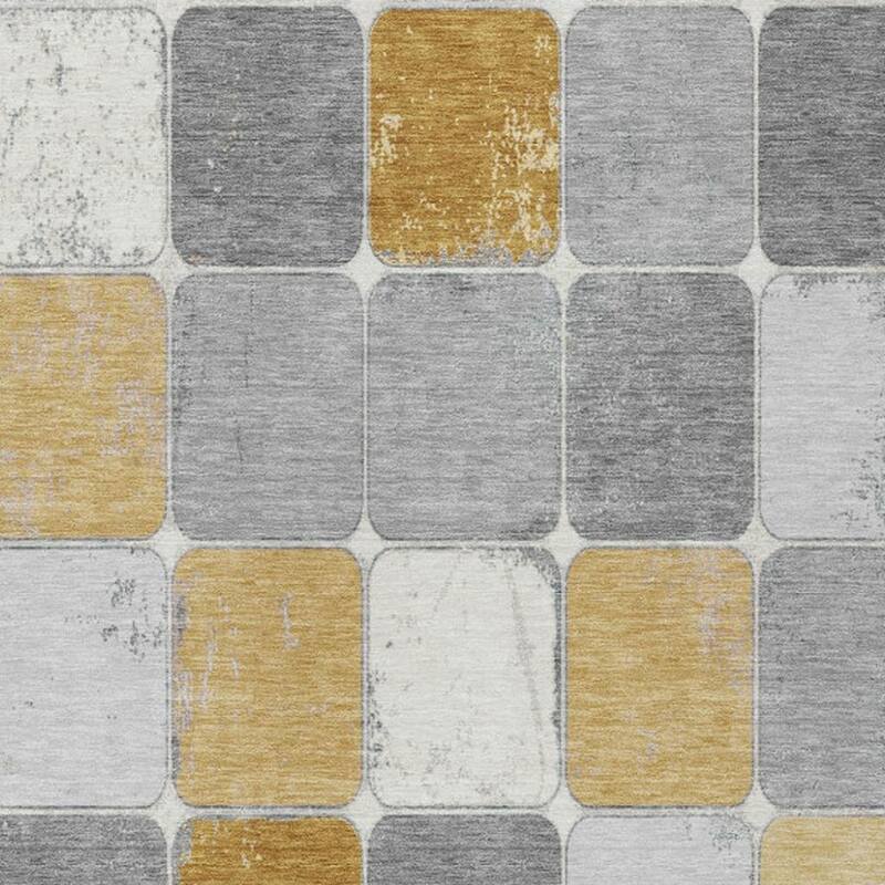 HomeRoots Geometric Transitional Rectangle Outdoor Rug