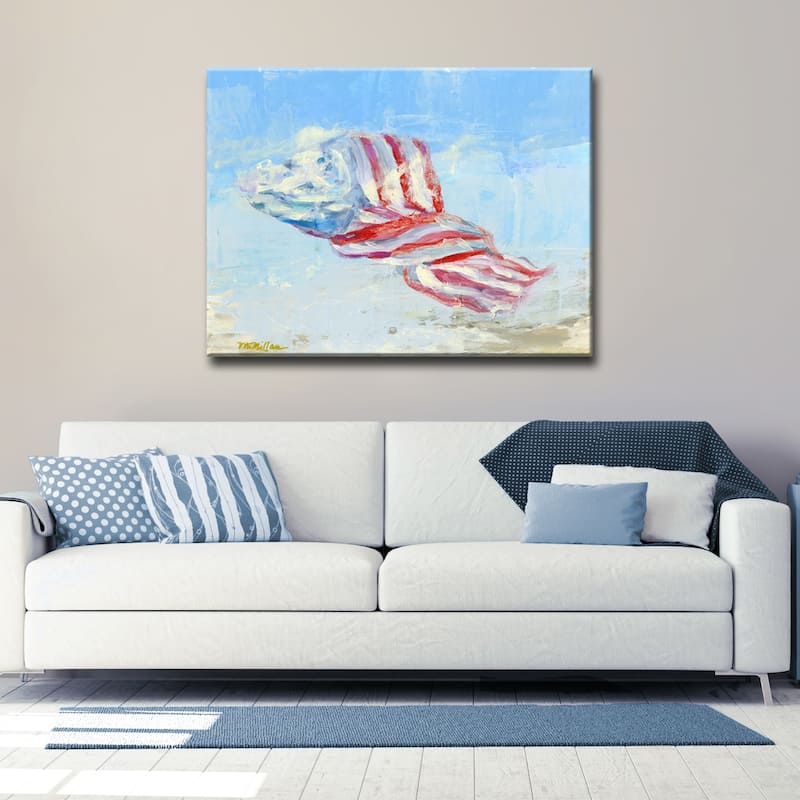 Wind Blown Flag' Ready2HangArt Canvas by Leslie Owens
