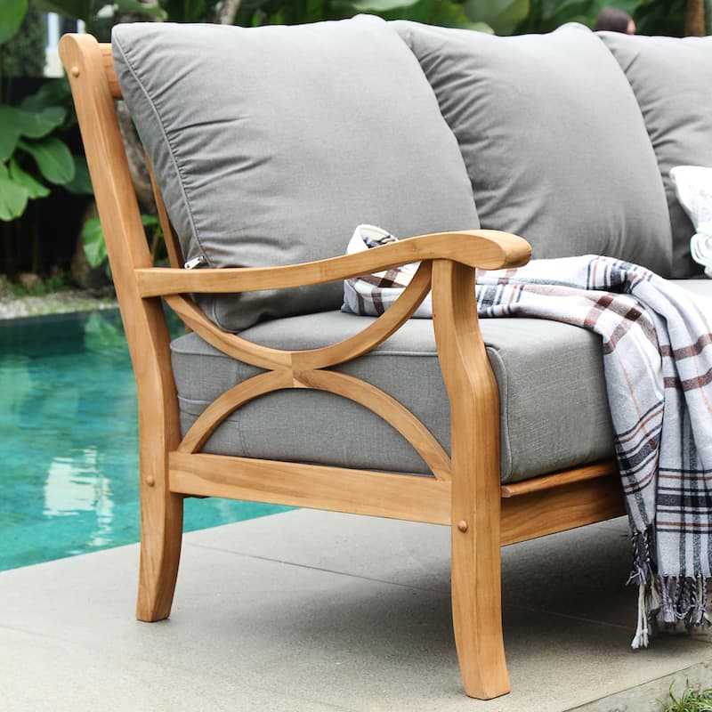 Cambridge Casual Lowell 5-piece Teak Wood Outdoor Conversation Set