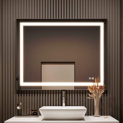Eviva Glow 36" x 28" Rectangular Frameless Mirror - Clear