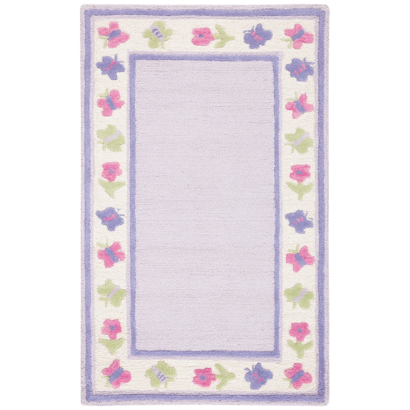 SAFAVIEH Handmade Children's Butterflies Garden New Zealand Wool Rug