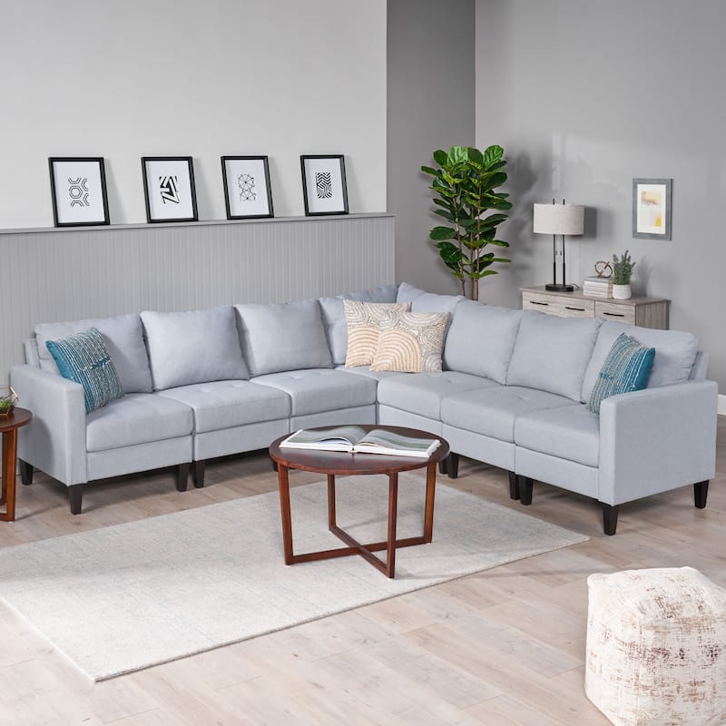 Zahra Fabric 7piece Sectional Sofa Set by Christopher Knight Home On