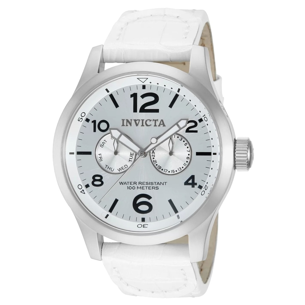 Invicta Men's 12170 Specialty Quartz 3 Hand Silver Dial Watch
