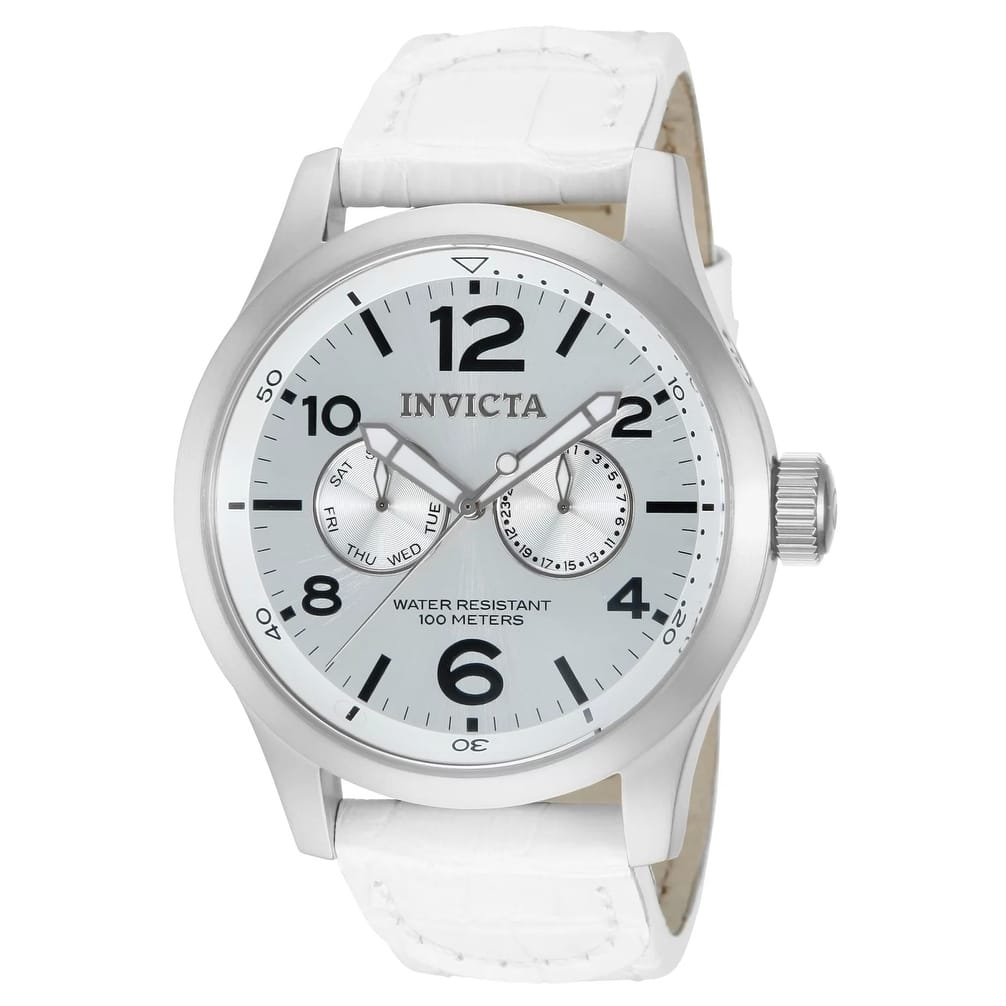 Invicta Men's 12170 Specialty Quartz 3 Hand Silver Dial Watch