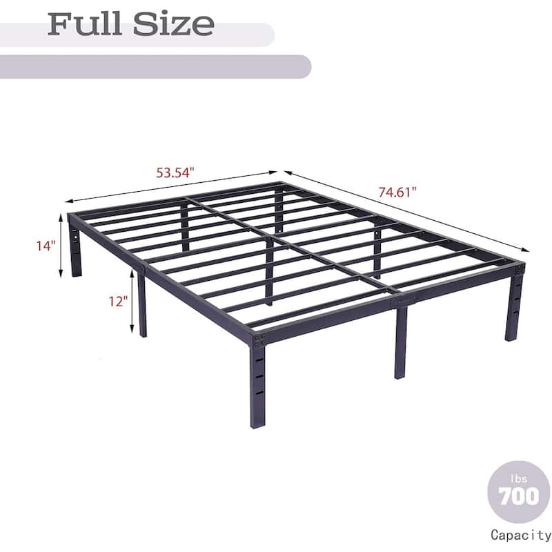 alazyhome 14 inch Metal Platform Bed Frame Steel Slat