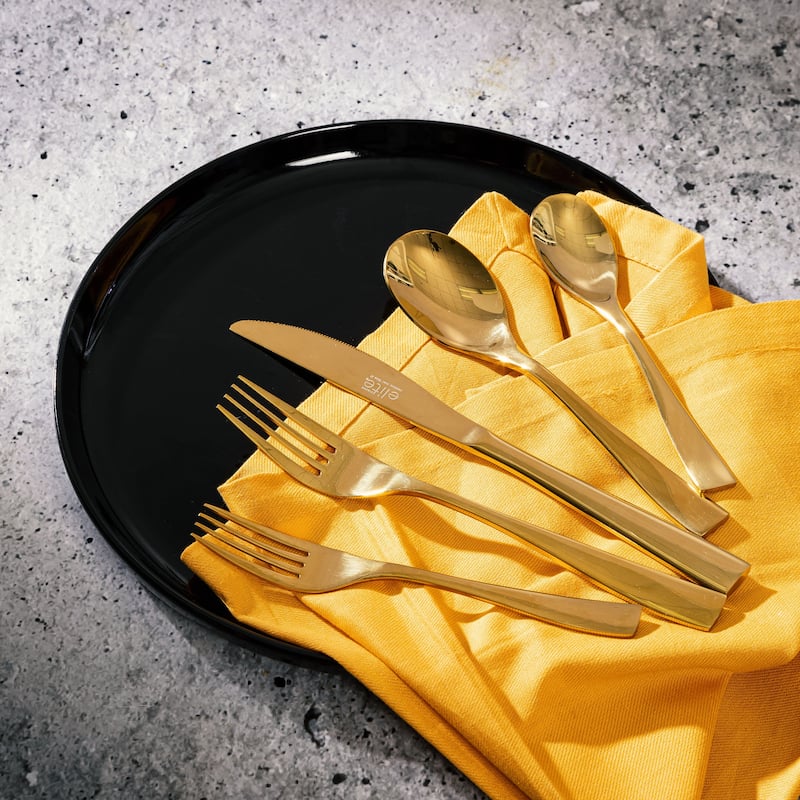 Gibson Home Holland Road 20 Piece Gold Stainless Steel Flatware Set